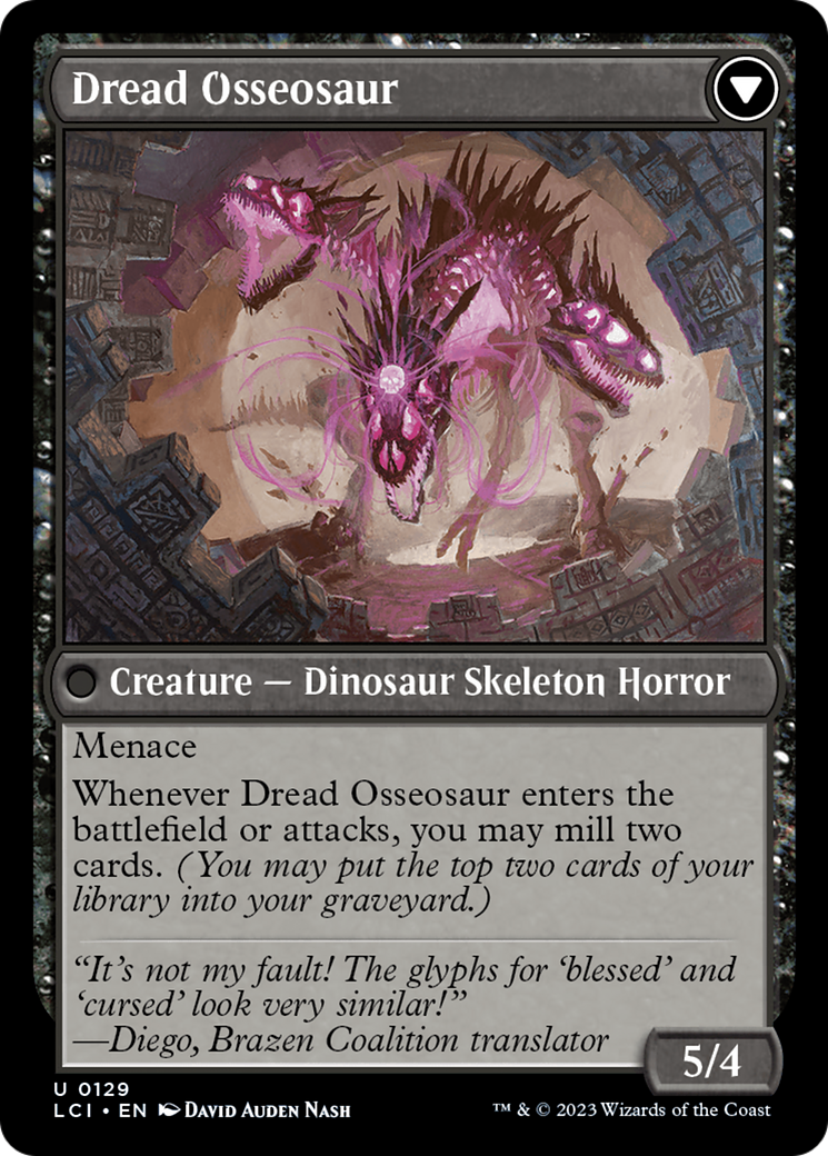 Visage of Dread // Dread Osseosaur [The Lost Caverns of Ixalan] | PLUS EV GAMES 