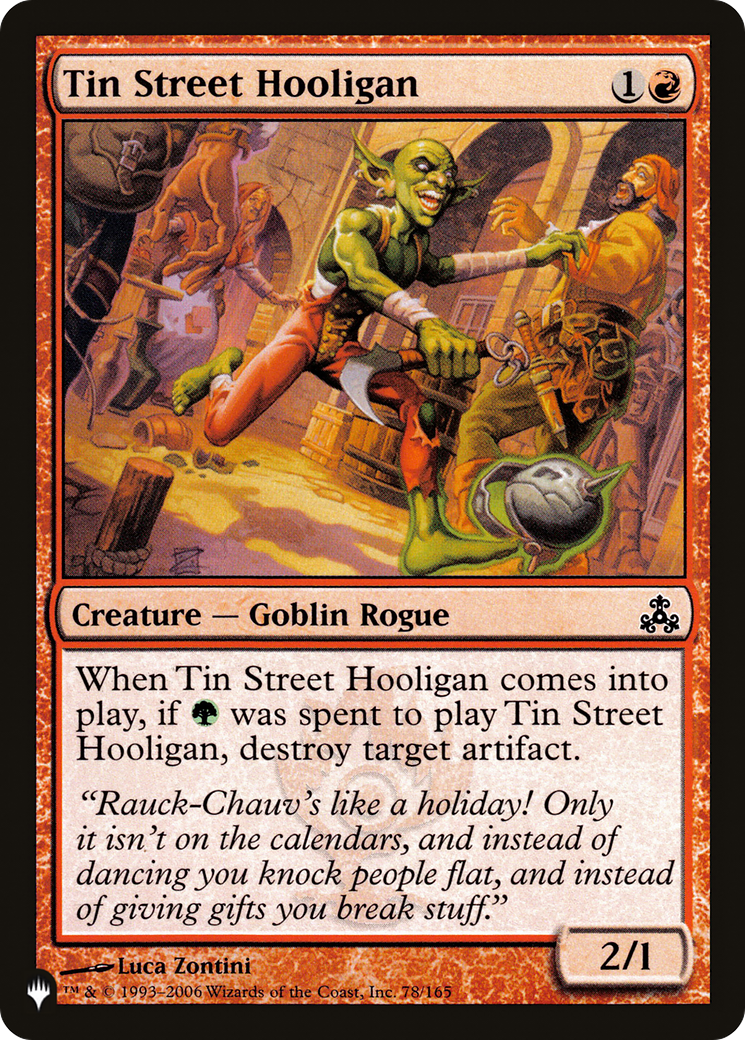 Tin Street Hooligan [The List Reprints] | PLUS EV GAMES 