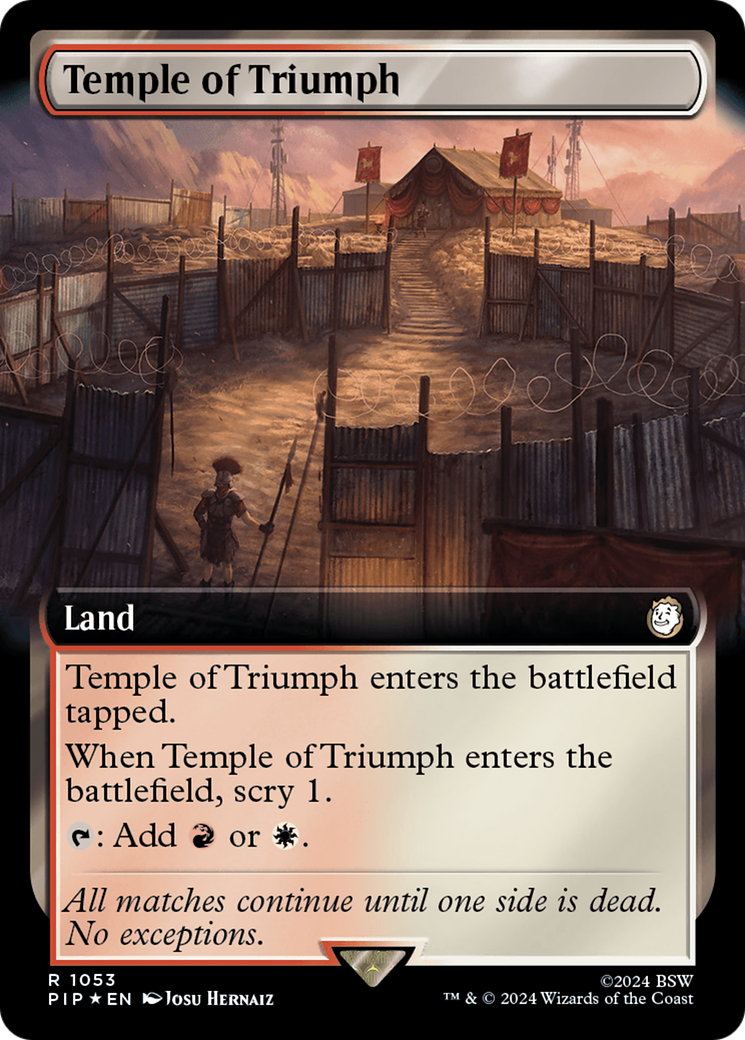 Temple of Triumph (Extended Art) (Surge Foil) [Fallout] | PLUS EV GAMES 