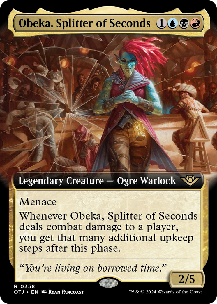 Obeka, Splitter of Seconds (Extended Art) [Outlaws of Thunder Junction] | PLUS EV GAMES 