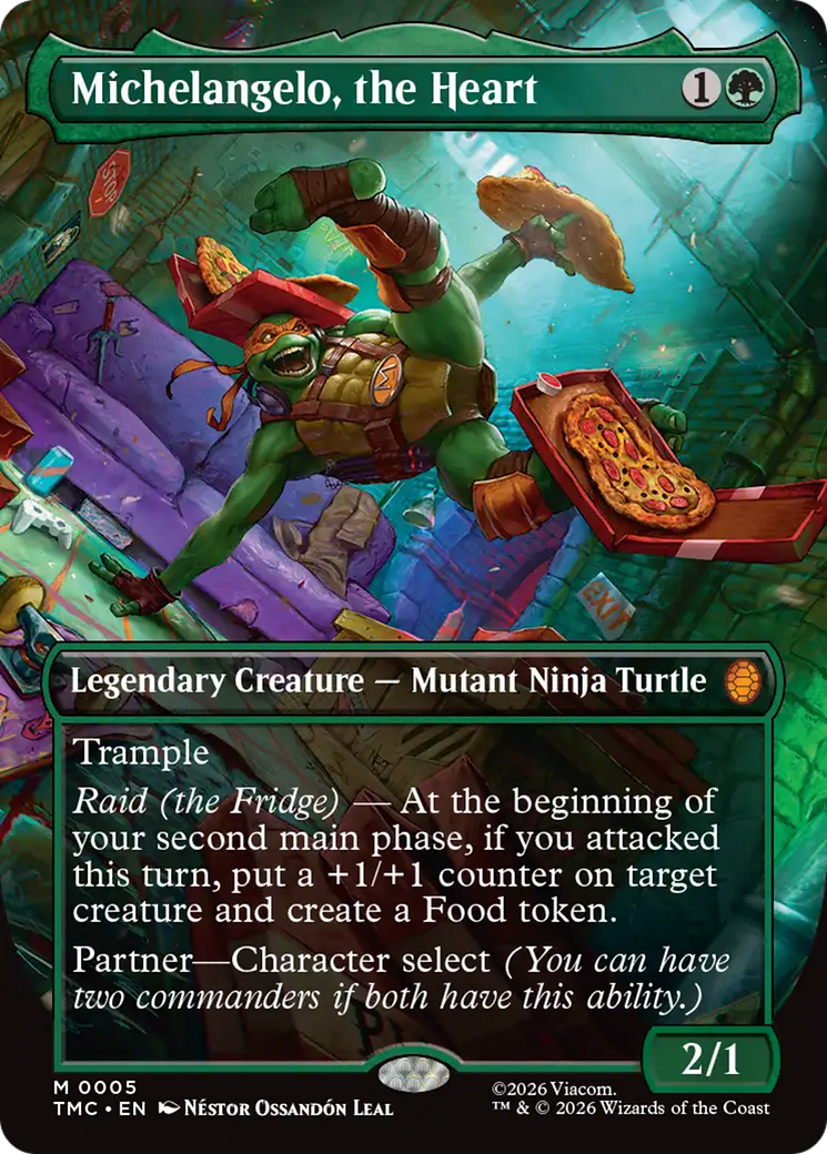 Michelangelo, the Heart (Borderless) [Teenage Mutant Ninja Turtles Commander] | PLUS EV GAMES 
