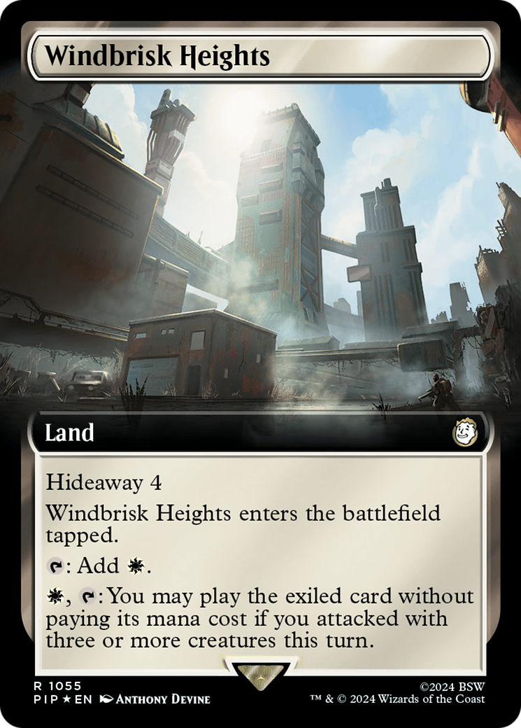 Windbrisk Heights (Extended Art) (Surge Foil) [Fallout] | PLUS EV GAMES 