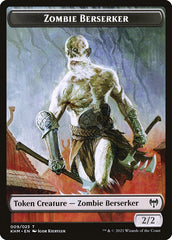 Human Warrior // Zombie Berserker Double-Sided Token [Kaldheim Tokens] | PLUS EV GAMES 