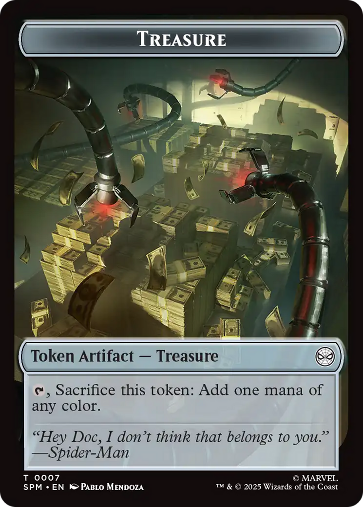Spider // Treasure Double-Sided Token [Marvel's Spider-Man Tokens] | PLUS EV GAMES 