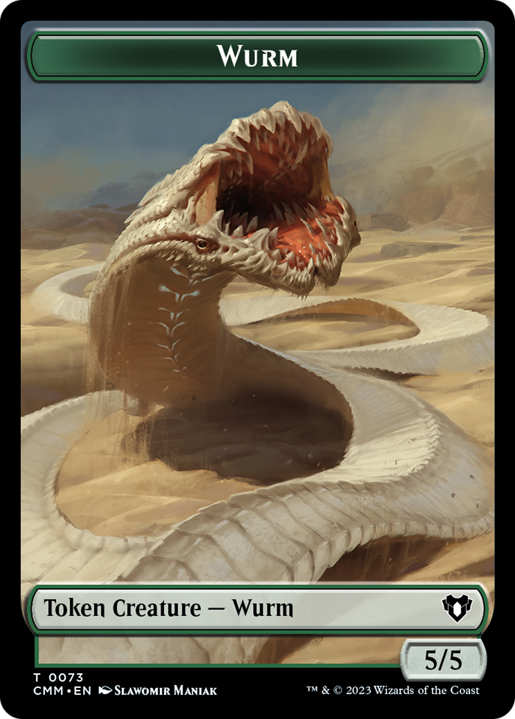 Wurm // Spider Double-Sided Token [Commander Masters Tokens] | PLUS EV GAMES 