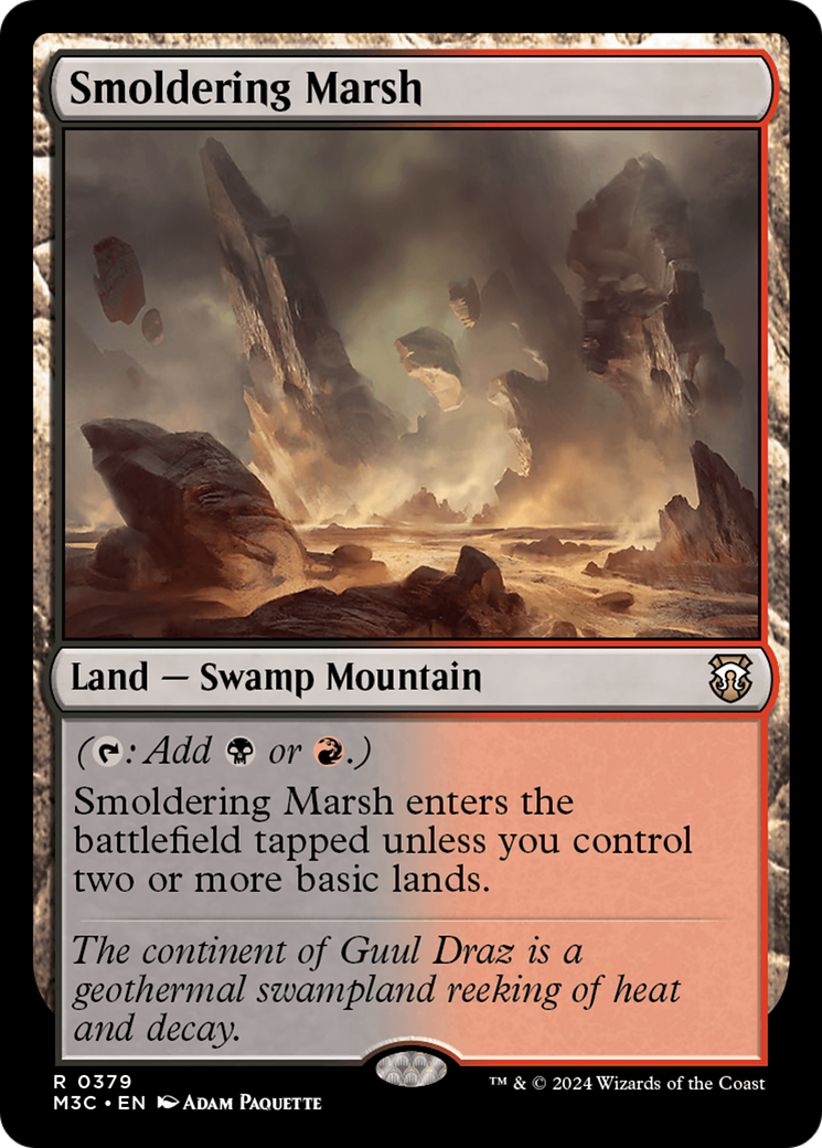 Smoldering Marsh (Ripple Foil) [Modern Horizons 3 Commander] | PLUS EV GAMES 