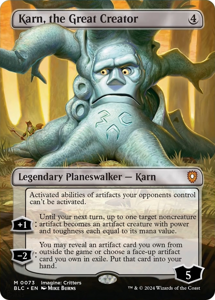 Karn, the Great Creator (Borderless) [Bloomburrow Commander] | PLUS EV GAMES 