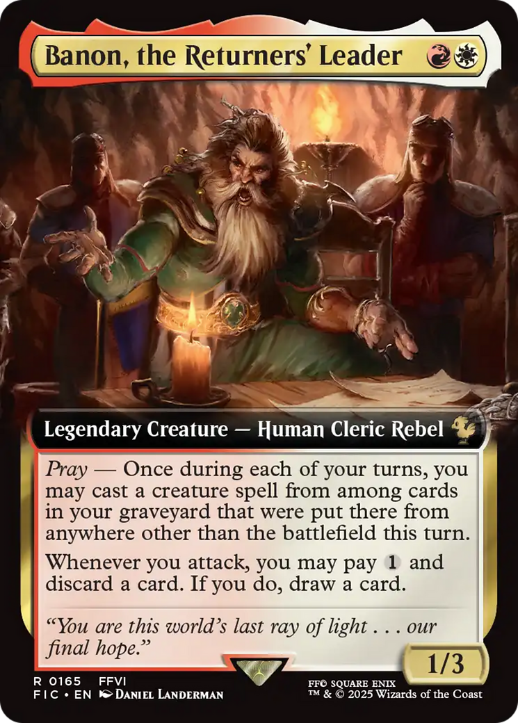 Banon, the Returners' Leader (Extended Art) [FINAL FANTASY Commander] | PLUS EV GAMES 