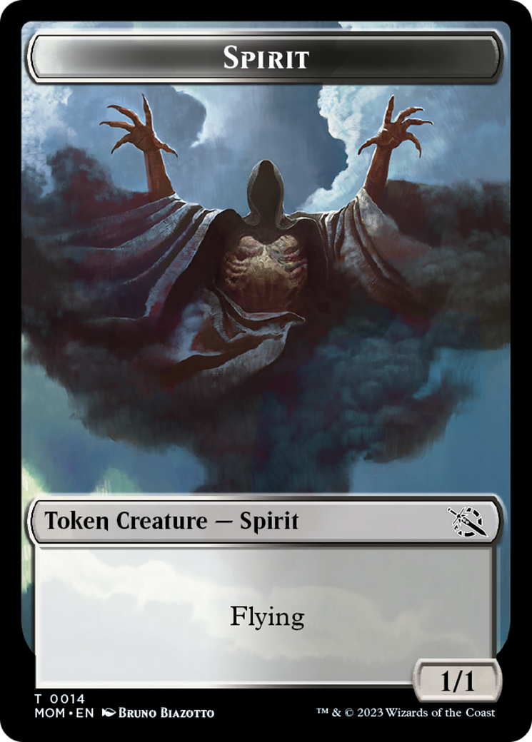 Treasure (21) // Spirit (14) Double-Sided Token [March of the Machine Tokens] | PLUS EV GAMES 