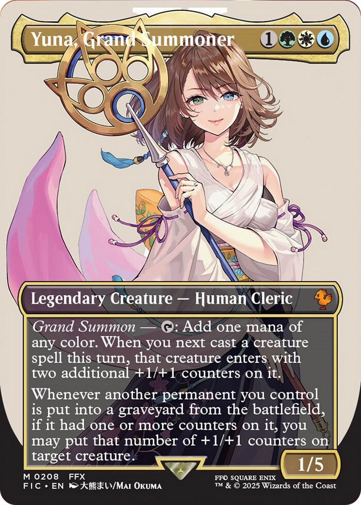 Yuna, Grand Summoner (Borderless) [FINAL FANTASY Commander] | PLUS EV GAMES 