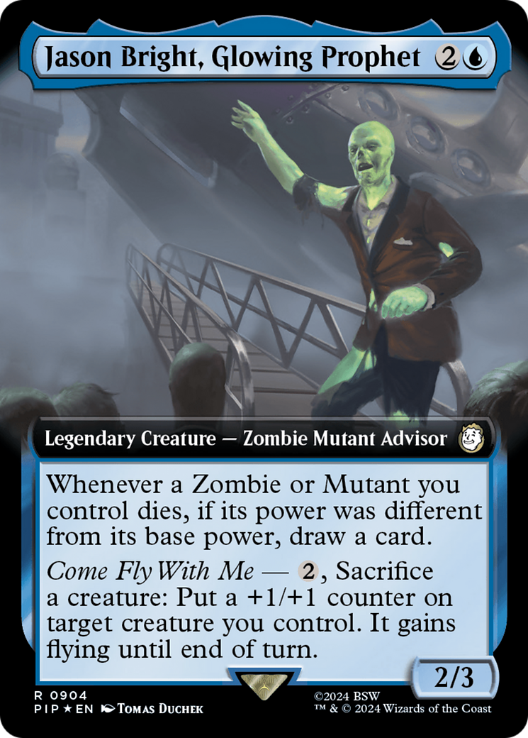 Jason Bright, Glowing Prophet (Extended Art) (Surge Foil) [Fallout] | PLUS EV GAMES 