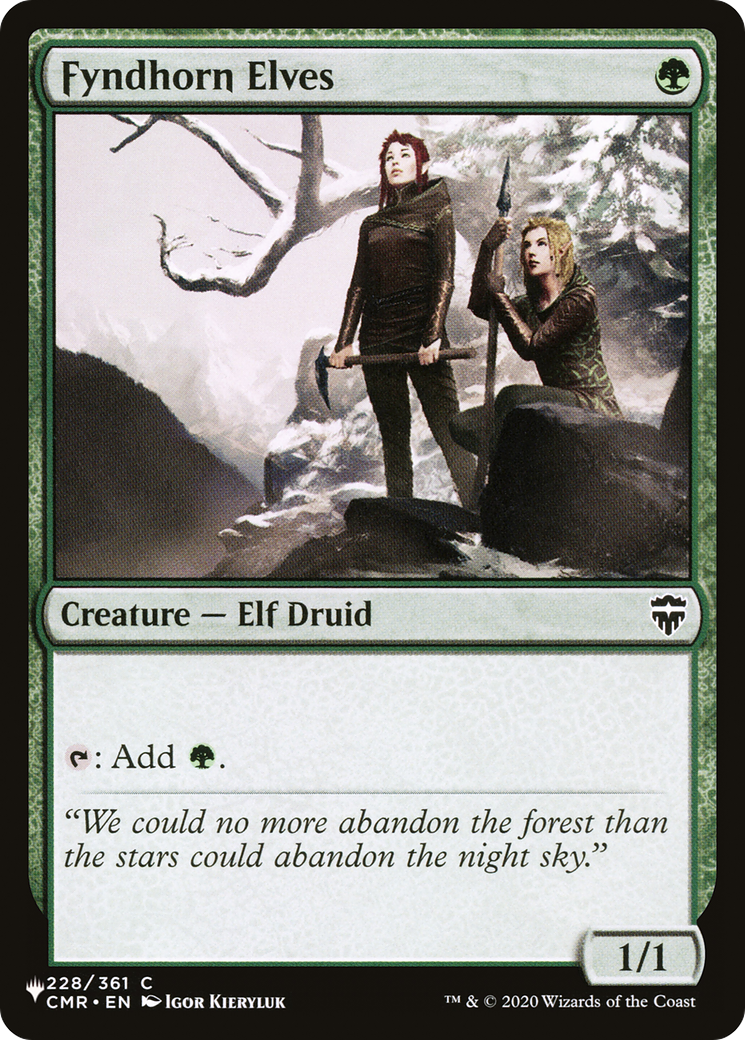 Fyndhorn Elves [The List Reprints] | PLUS EV GAMES 