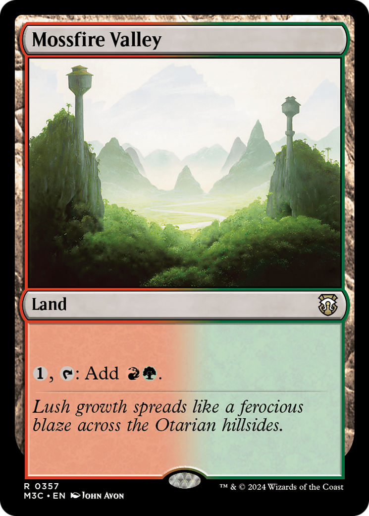 Mossfire Valley (Ripple Foil) [Modern Horizons 3 Commander] | PLUS EV GAMES 