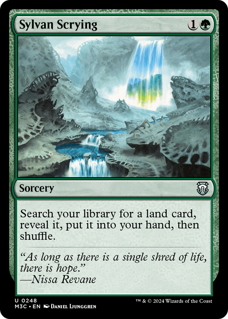 Sylvan Scrying (Ripple Foil) [Modern Horizons 3 Commander] | PLUS EV GAMES 