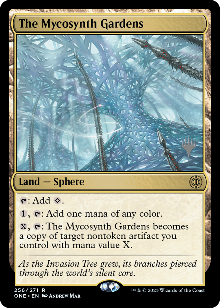 The Mycosynth Gardens (Promo Pack) [Phyrexia: All Will Be One Promos] | PLUS EV GAMES 