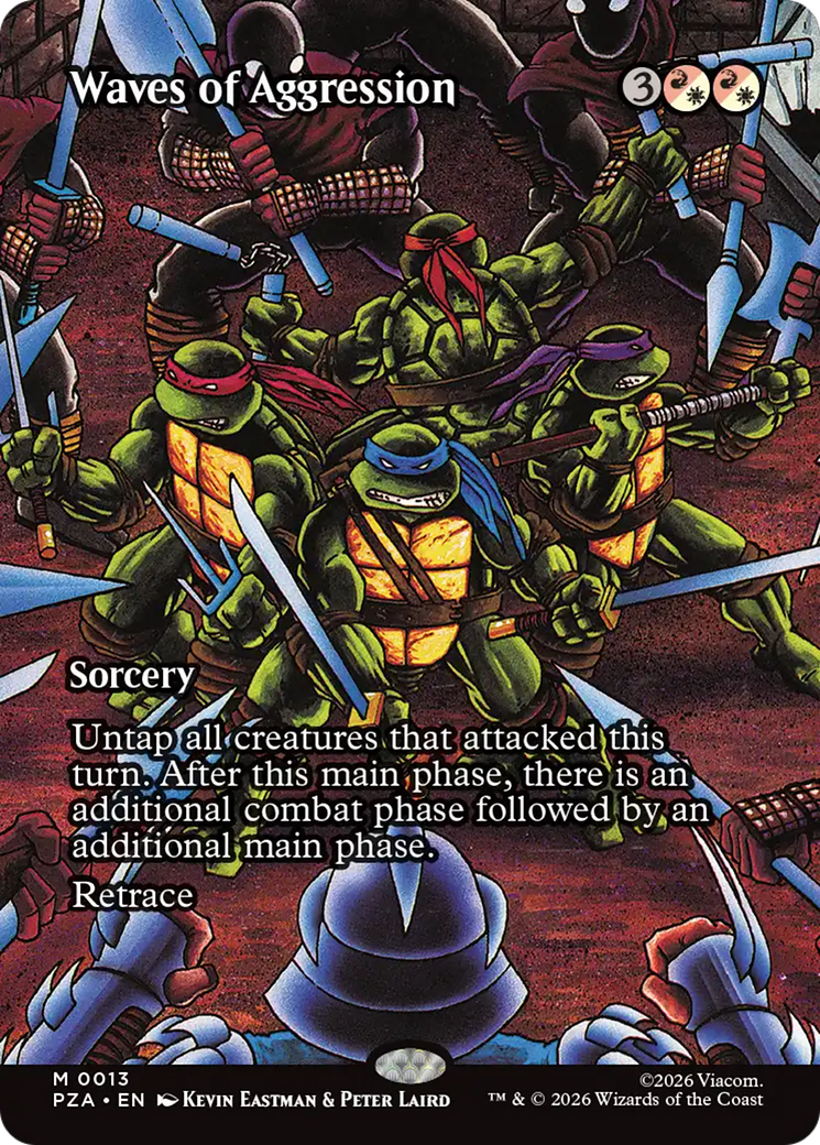 Waves of Aggression (Borderless) [Teenage Mutant Ninja Turtles Eternal-Legal] | PLUS EV GAMES 