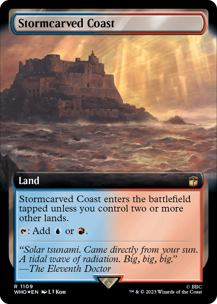 Stormcarved Coast (Extended Art) (Surge Foil) [Doctor Who] | PLUS EV GAMES 