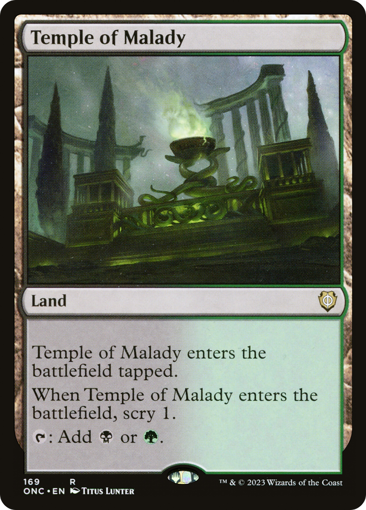 Temple of Malady [Phyrexia: All Will Be One Commander] | PLUS EV GAMES 