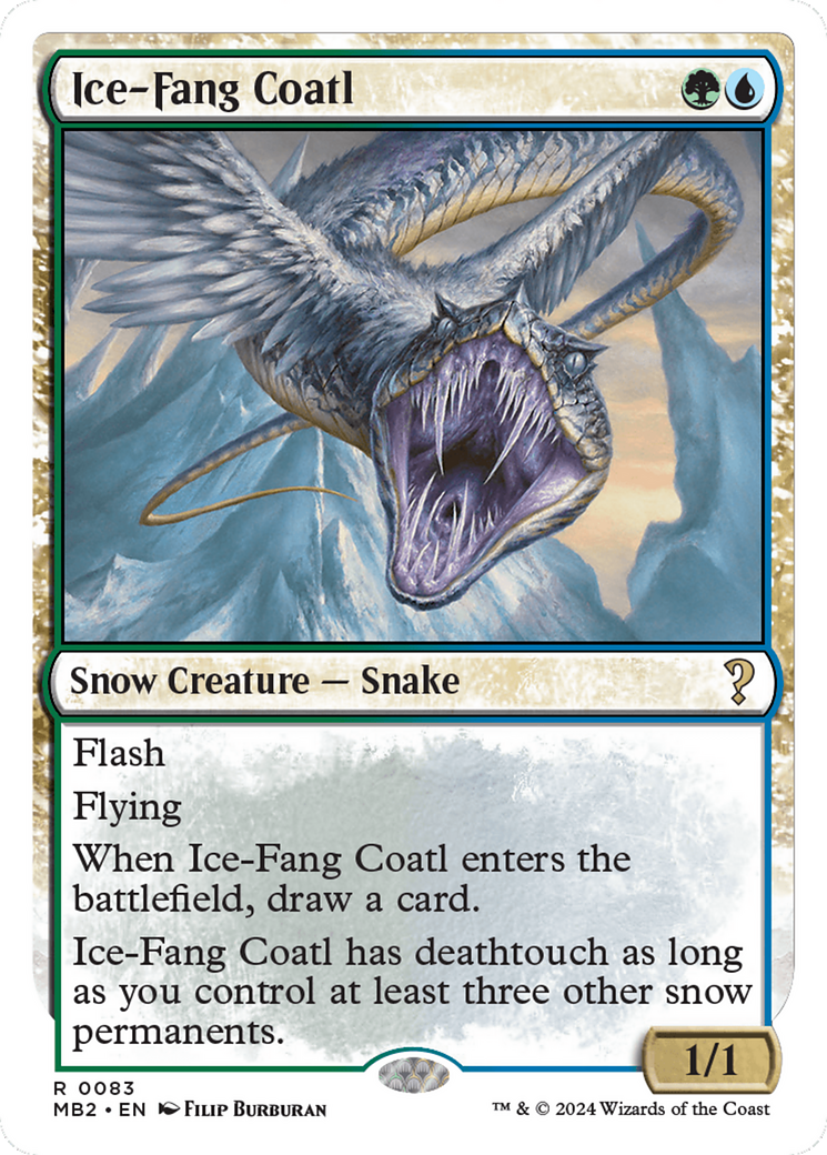 Ice-Fang Coatl (White Border) [Mystery Booster 2] | PLUS EV GAMES 