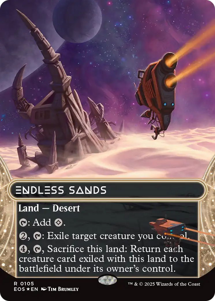 Endless Sands (0105) (Borderless) (Galaxy Foil) [Edge of Eternities: Stellar Sights] | PLUS EV GAMES 