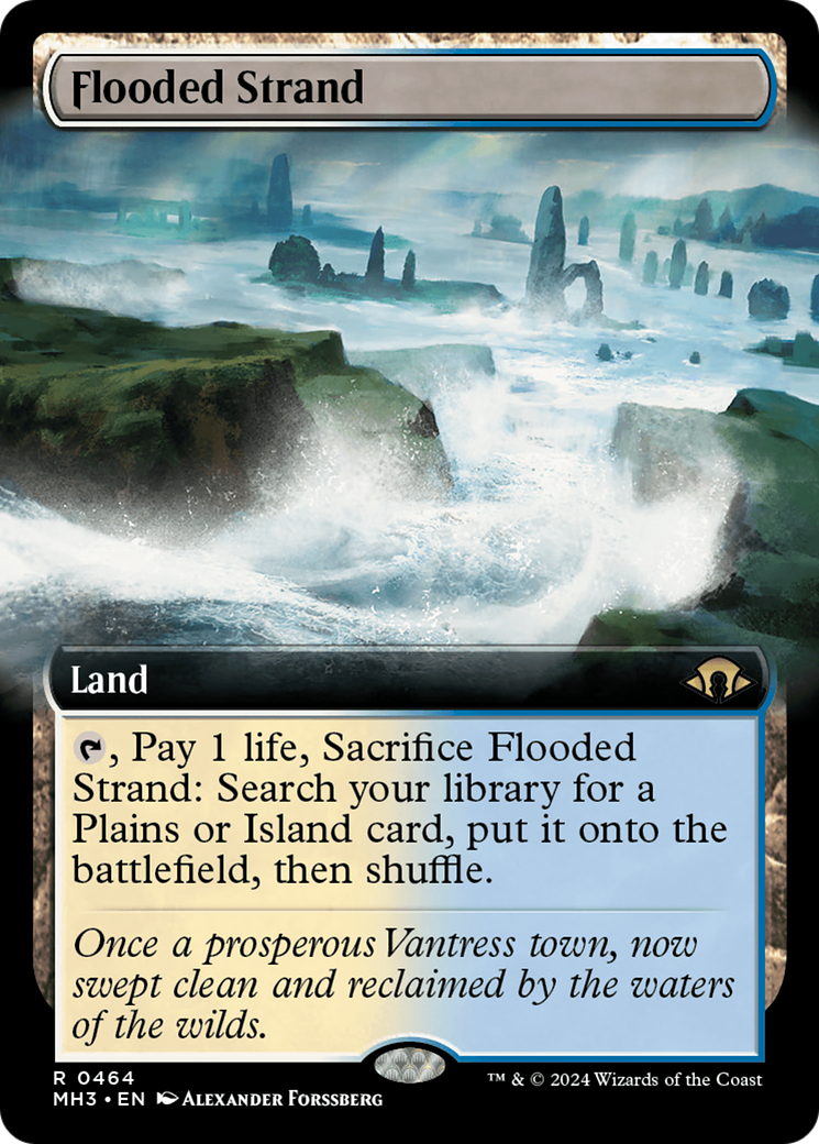 Flooded Strand (Extended Art) [Modern Horizons 3] | PLUS EV GAMES 