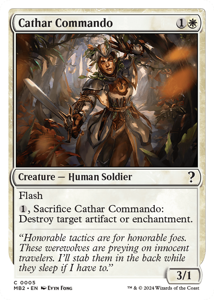 Cathar Commando (White Border) [Mystery Booster 2] | PLUS EV GAMES 