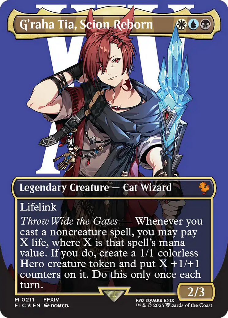 G'raha Tia, Scion Reborn (Borderless) (Surge Foil) [FINAL FANTASY Commander] | PLUS EV GAMES 