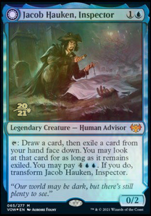 Jacob Hauken, Inspector // Hauken's Insight [Innistrad: Crimson Vow Prerelease Promos] | PLUS EV GAMES 