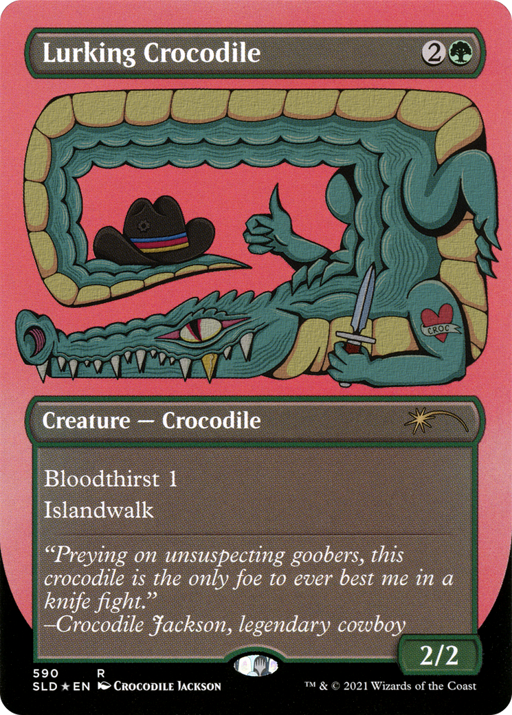 Lurking Crocodile (Foil Etched) [Secret Lair Drop Promos] | PLUS EV GAMES 