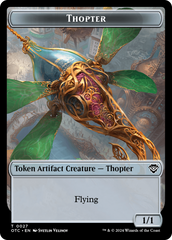 Thopter // Manifest Double-Sided Token [Outlaws of Thunder Junction Commander Tokens] | PLUS EV GAMES 