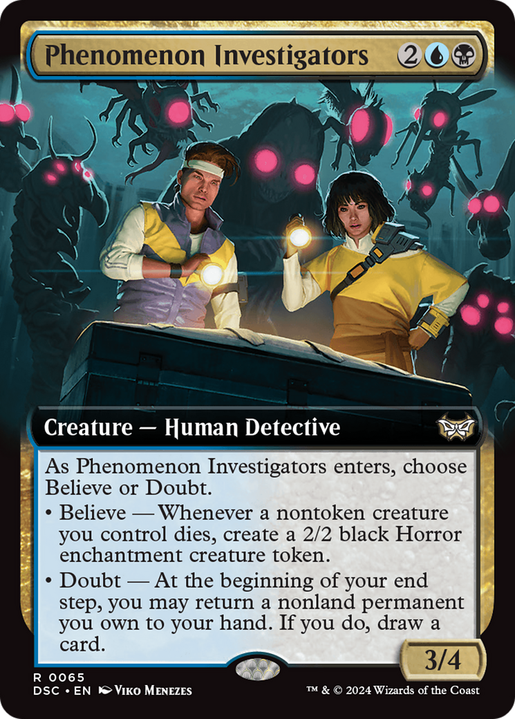 Phenomenon Investigators (Extended Art) [Duskmourn: House of Horror Commander] | PLUS EV GAMES 