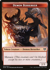 Treasure // Demon Berserker Double-Sided Token [Kaldheim Tokens] | PLUS EV GAMES 