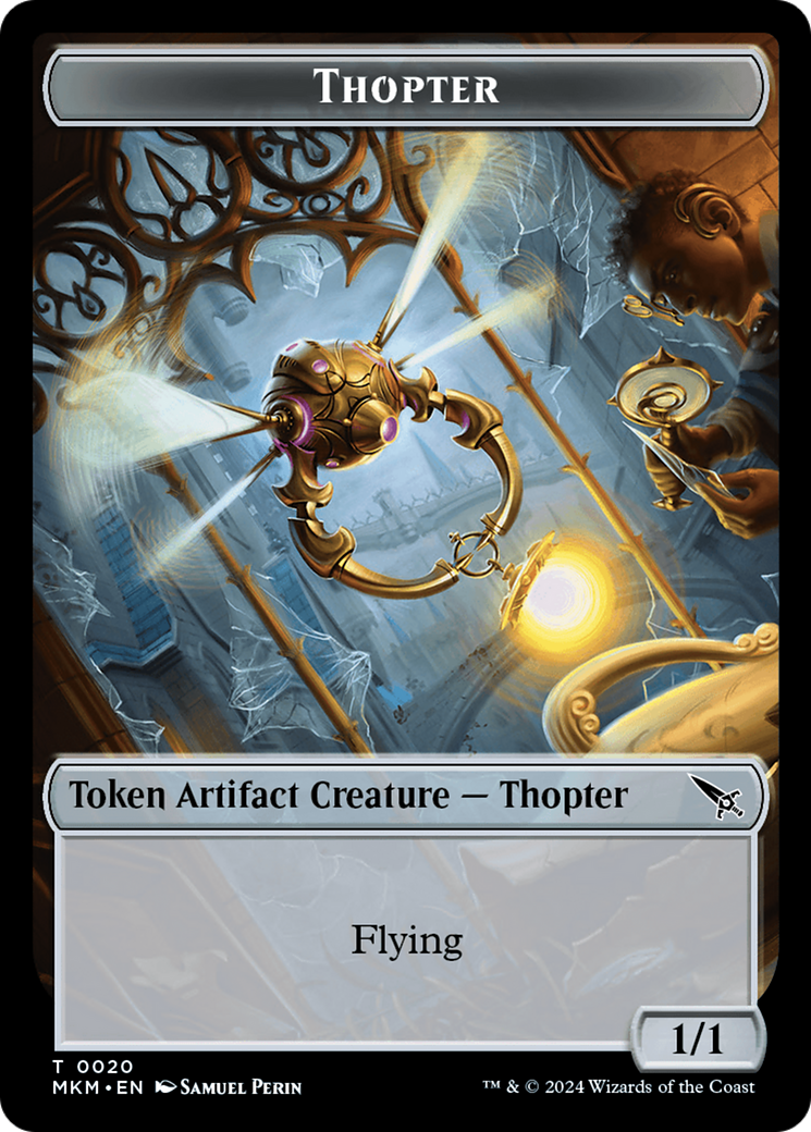 Thopter (0020) // Goblin Double-Sided Token [Murders at Karlov Manor Tokens] | PLUS EV GAMES 