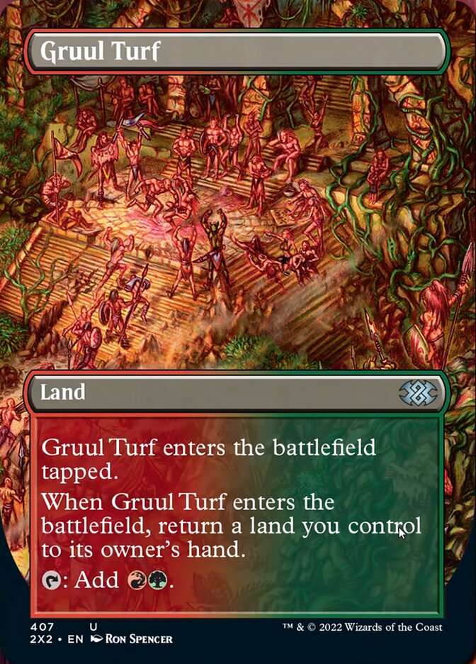 Gruul Turf (Borderless Alternate Art) [Double Masters 2022] | PLUS EV GAMES 