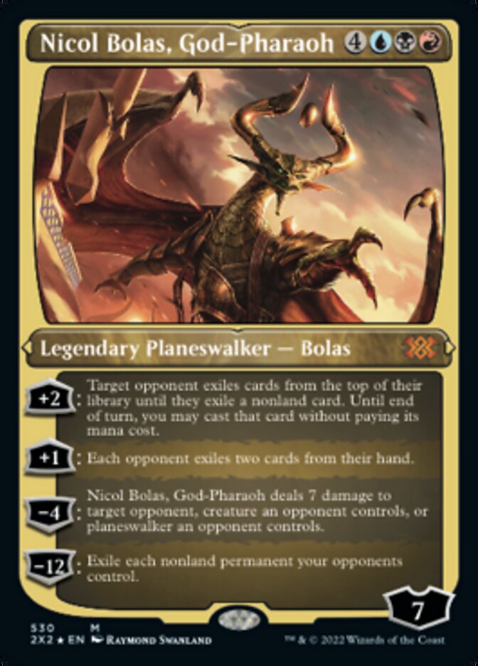 Nicol Bolas, God-Pharaoh (Foil Etched) [Double Masters 2022] | PLUS EV GAMES 