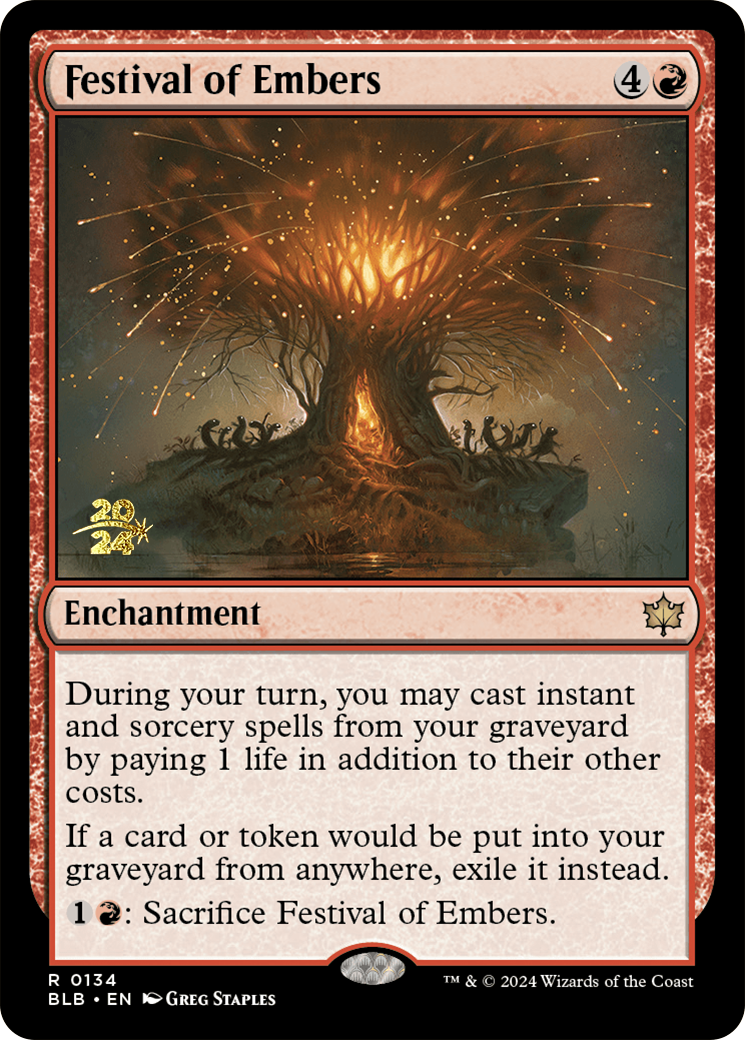 Festival of Embers [Bloomburrow Prerelease Promos] | PLUS EV GAMES 