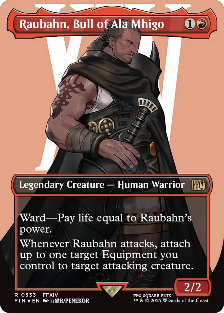 Raubahn, Bull of Ala Mhigo (Borderless) (Surge Foil) [FINAL FANTASY] | PLUS EV GAMES 