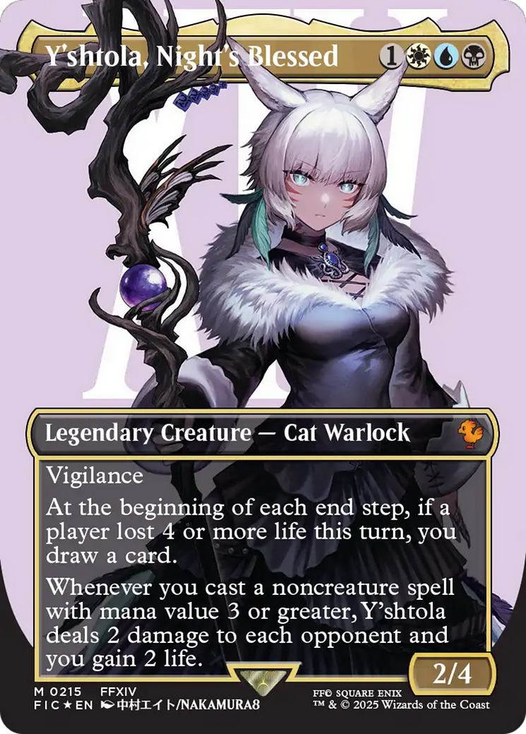 Y'shtola, Night's Blessed (Borderless) (Surge Foil) [FINAL FANTASY Commander] | PLUS EV GAMES 