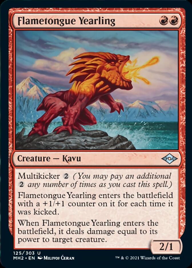 Flametongue Yearling [Modern Horizons 2] | PLUS EV GAMES 