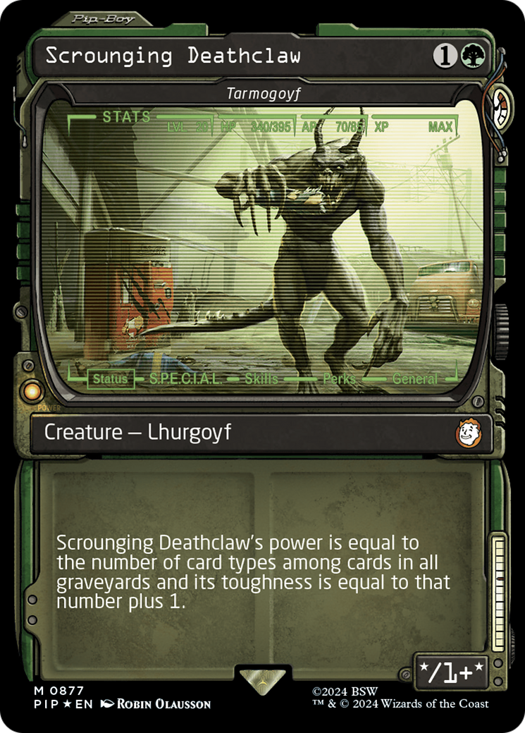 Scrounging Deathclaw - Tarmogoyf (Showcase) (Surge Foil) [Fallout] | PLUS EV GAMES 