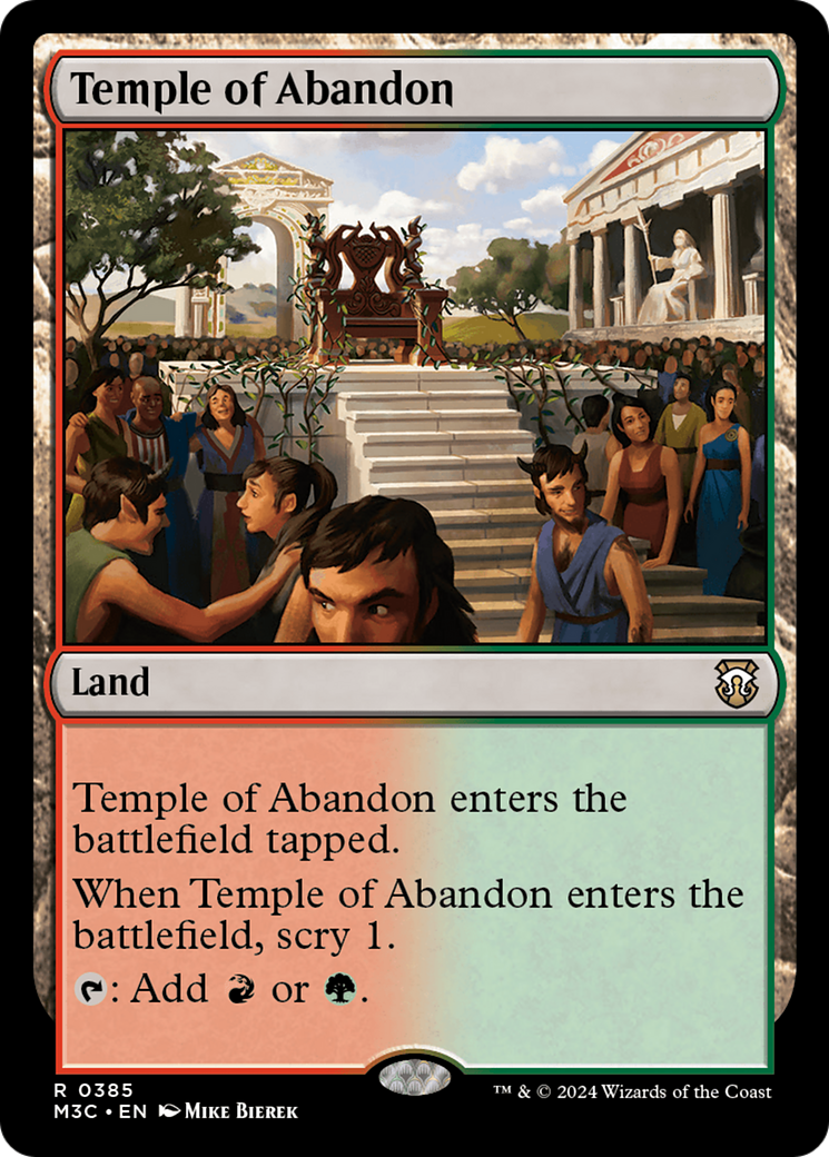 Temple of Abandon (Ripple Foil) [Modern Horizons 3 Commander] | PLUS EV GAMES 