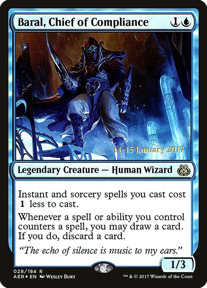 Baral, Chief of Compliance [Aether Revolt Prerelease Promos] | PLUS EV GAMES 