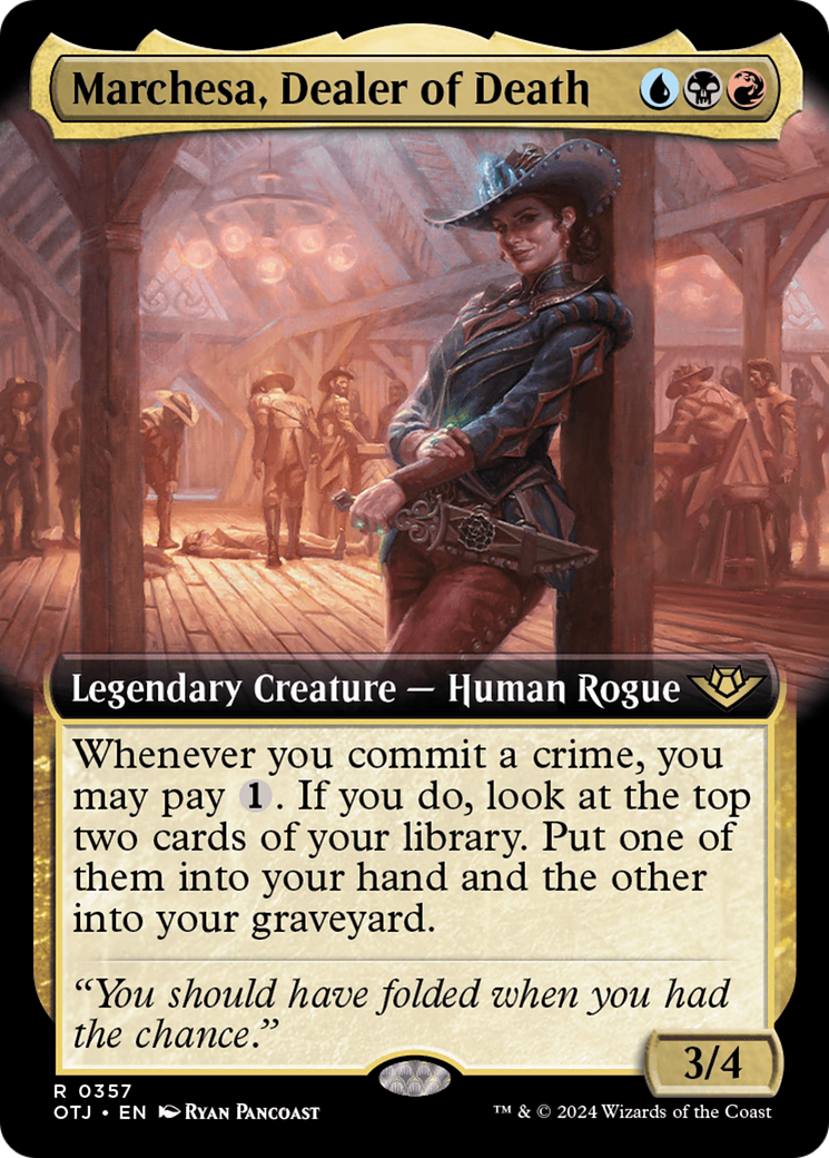 Marchesa, Dealer of Death (Extended Art) [Outlaws of Thunder Junction] | PLUS EV GAMES 