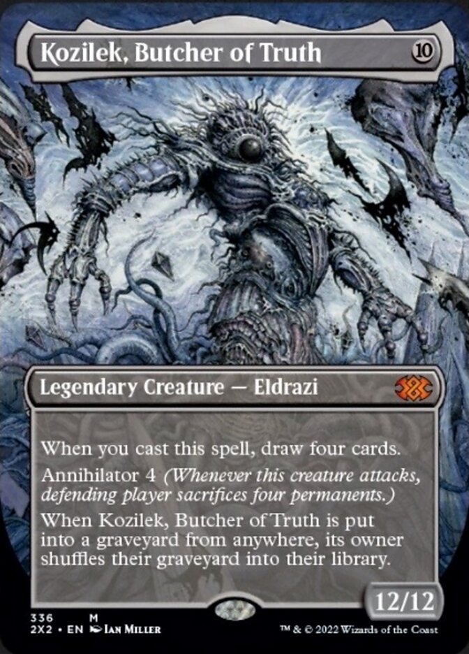 Kozilek, Butcher of Truth (Borderless Alternate Art) [Double Masters 2022] | PLUS EV GAMES 