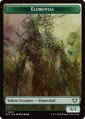 Elemental (0007) // Golem (0014) Double-Sided Token [Edge of Eternities Commander Tokens] | PLUS EV GAMES 