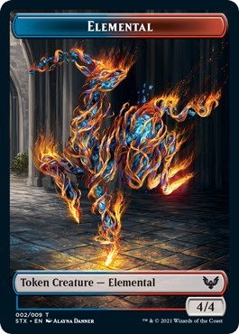 Elemental // Pest Double-Sided Token [Strixhaven: School of Mages Tokens] | PLUS EV GAMES 