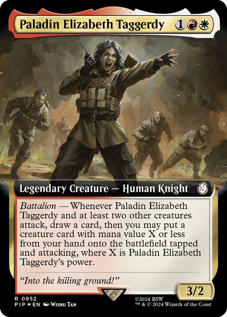 Paladin Elizabeth Taggerdy (Extended Art) (Surge Foil) [Fallout] | PLUS EV GAMES 