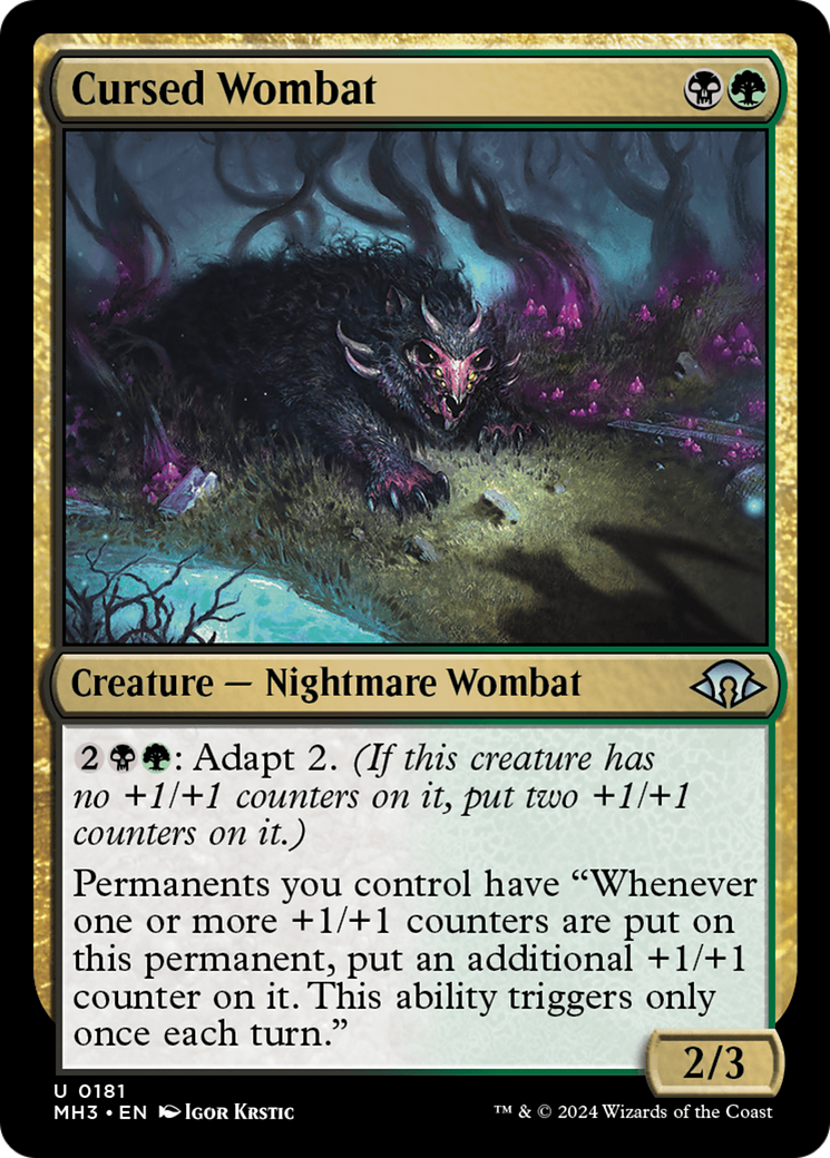 Cursed Wombat [Modern Horizons 3] | PLUS EV GAMES 