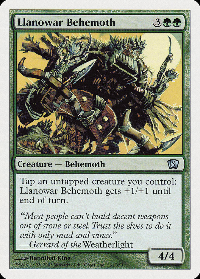 Llanowar Behemoth (8th Edition) [Oversize Cards] | PLUS EV GAMES 