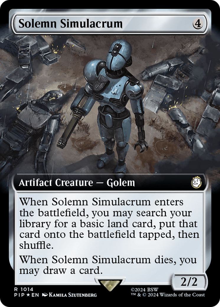 Solemn Simulacrum (Extended Art) (Surge Foil) [Fallout] | PLUS EV GAMES 